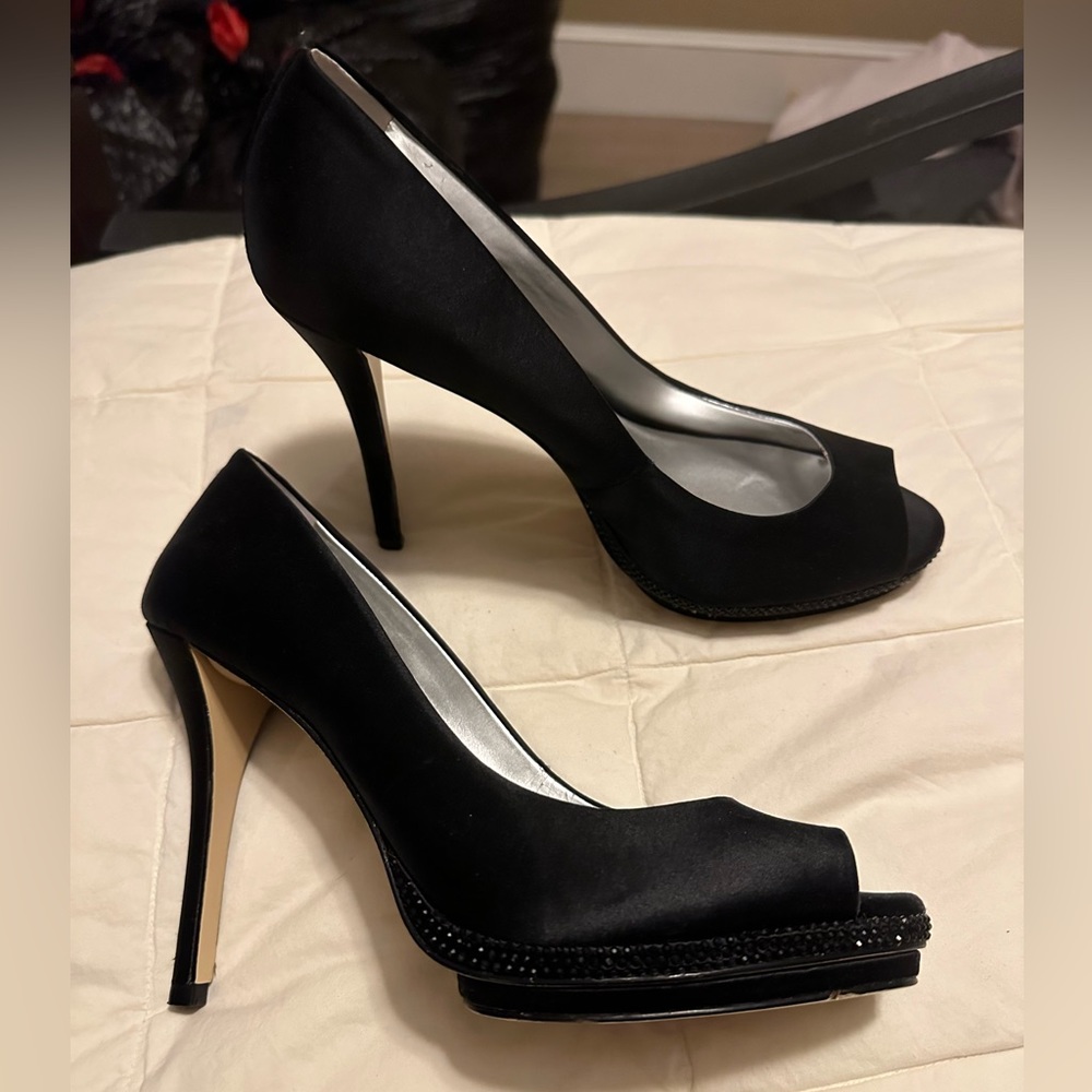 Black Open Toe Heel